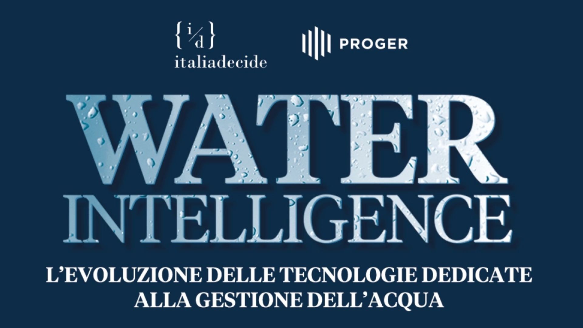 Presentazione del rapporto Water Intelligence a Roma